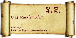 Ujj Renátó névjegykártya
