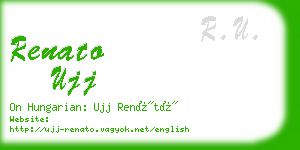 renato ujj business card